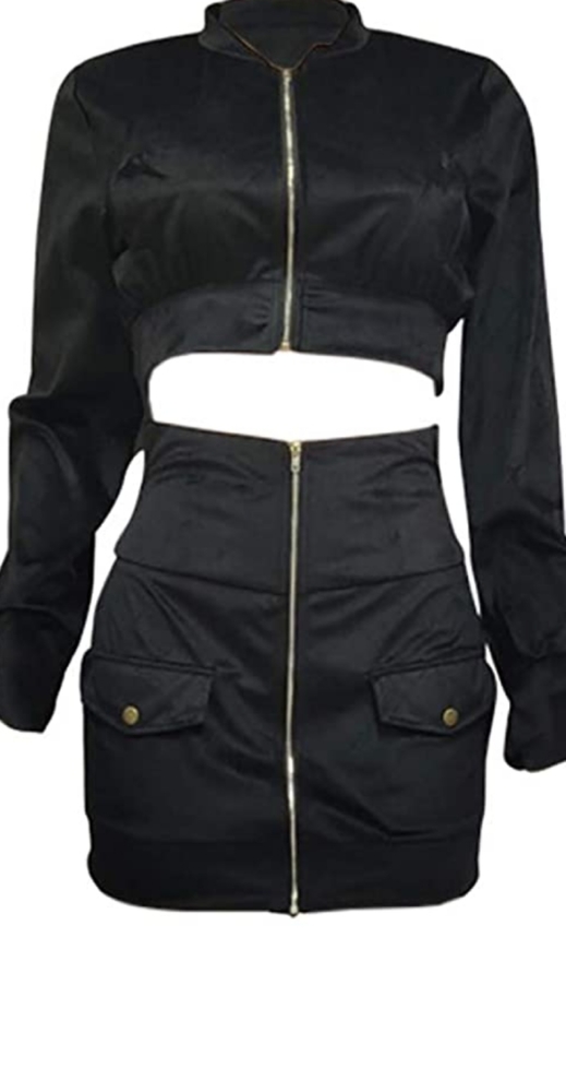 2 Piece Mini Skirt Outfit